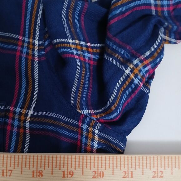 Talbots Women's Long Sleeve Plaid Button-Down Shirt Top Size L - Picture 5 of 6